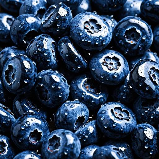 Vibrant Blueberry Clusters in Macro Detail