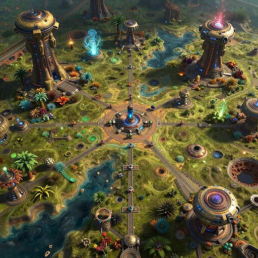 Sci-Fi Alien Planet Battle Map