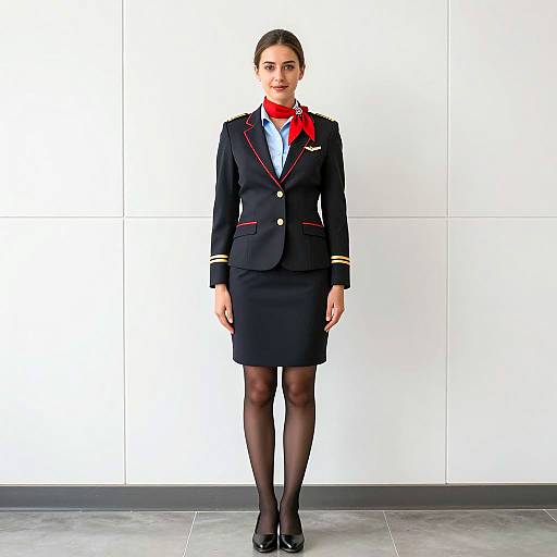 Female Airline Pilot in Uniform