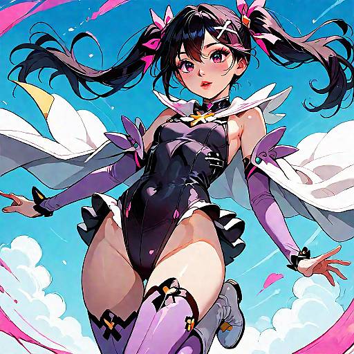 Cute Magical Girl in the Sky