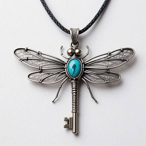 Steampunk Wire-Wrapped Dragonfly Pendant