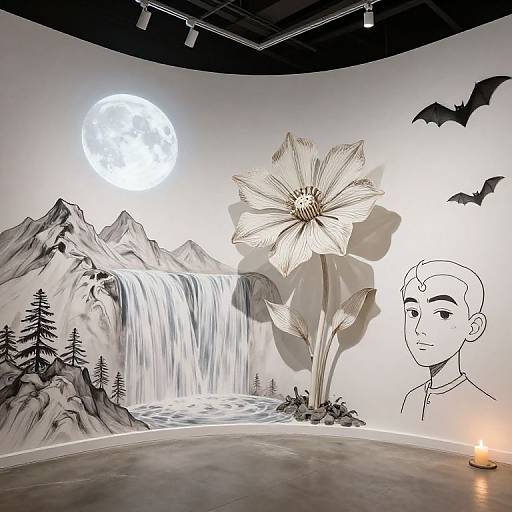 Wide-Angle Interior with Fantasy Elements