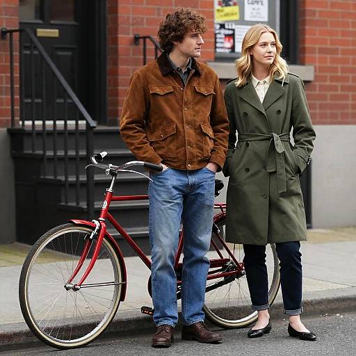 Charming Street Scene with Vintage Bicycle