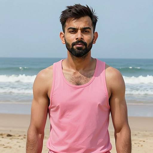 Ultra-Realistic Virat Kohli Beach Portrait