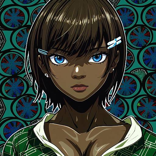 Illustration of Asahina aoi, danganronpa (series) in the style of Rom (20)