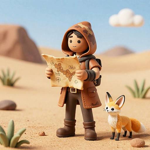 Brave Desert Scout with Magical Fennec