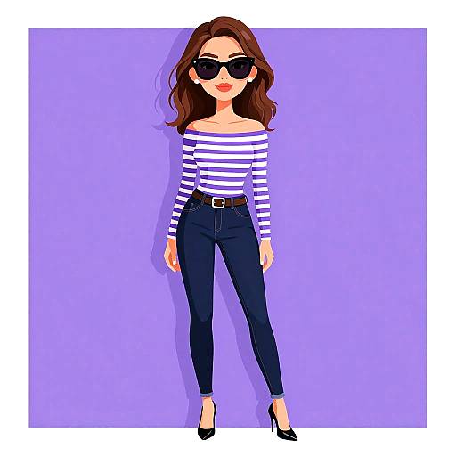 Stylish Woman in Casual Chic Outfit