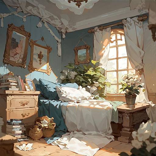 Cozy Home Interior with Depth of Field