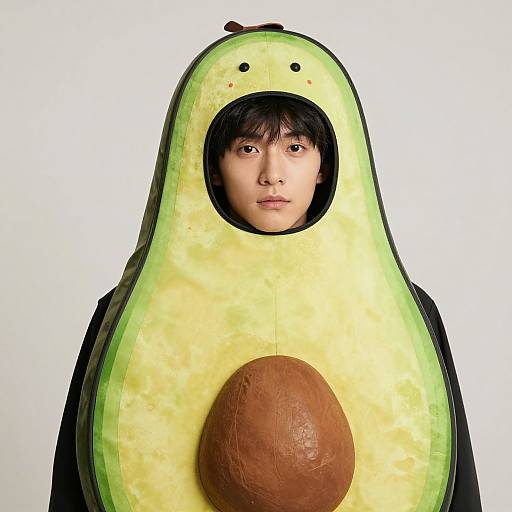 Realistic Avocado Costume Portrait