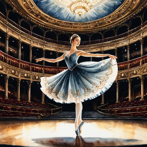 Graceful Ballerina in Grand Opera House