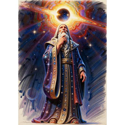 3D Pencil Art of Celestial Sage