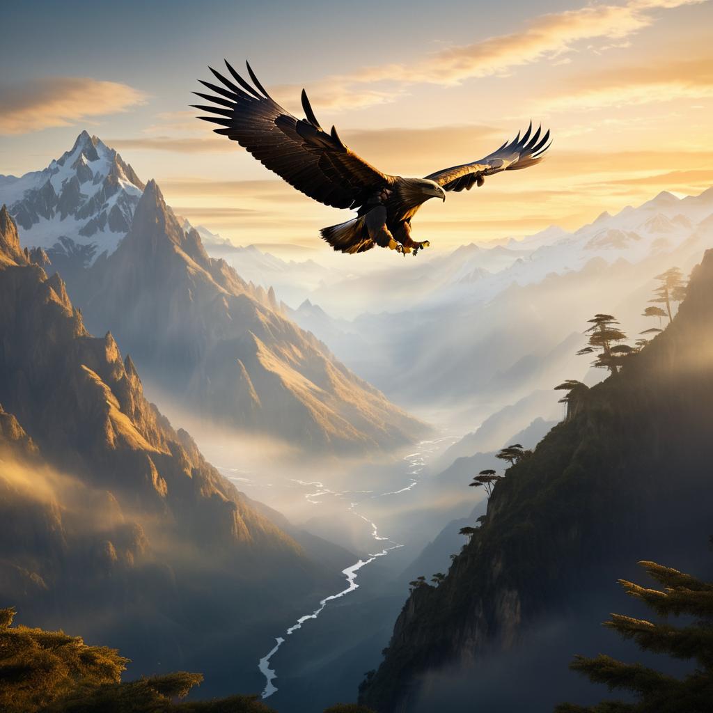 Majestic Golden Eagle at Dawn