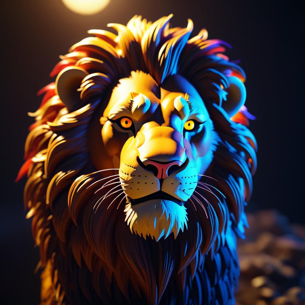 Cinematic Claymation Lion Masterpiece