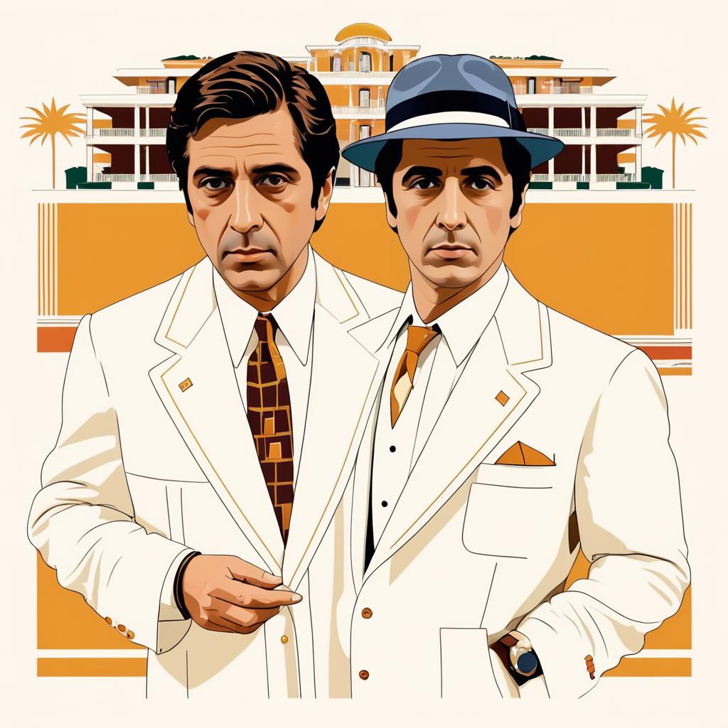 Vintage Al Pacino in Wes Anderson Style