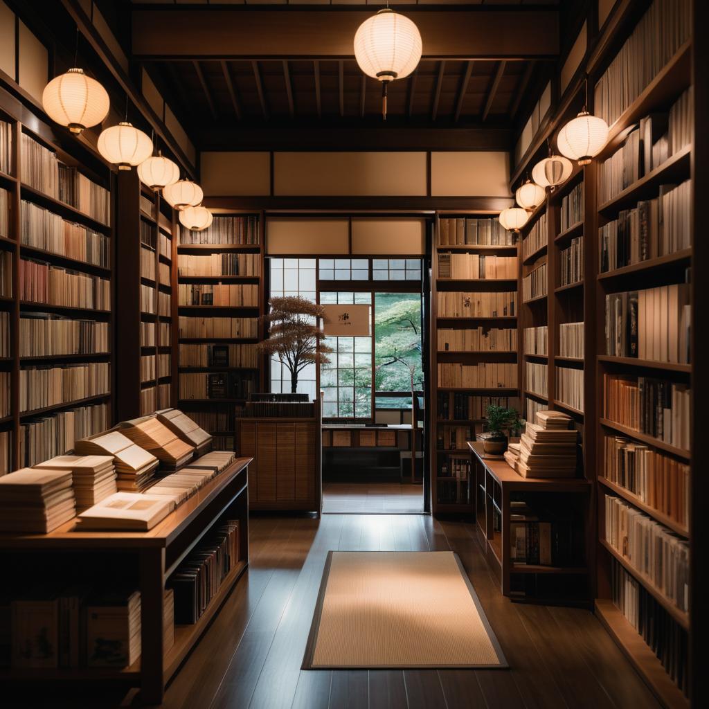 Cinematic Kyoto Bookstore Photography