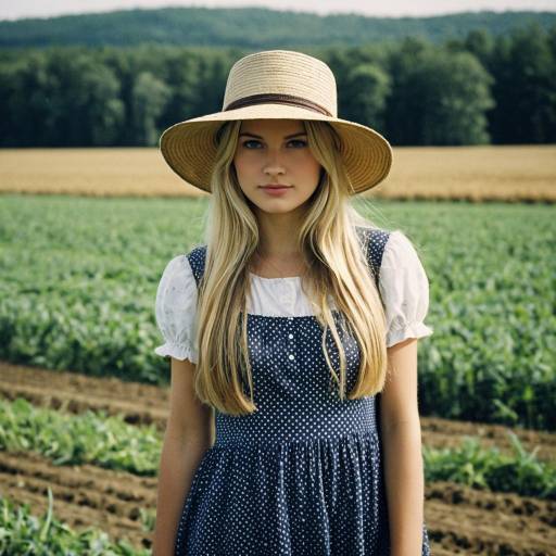 Stylish Farmer Girl in a Field Outfit