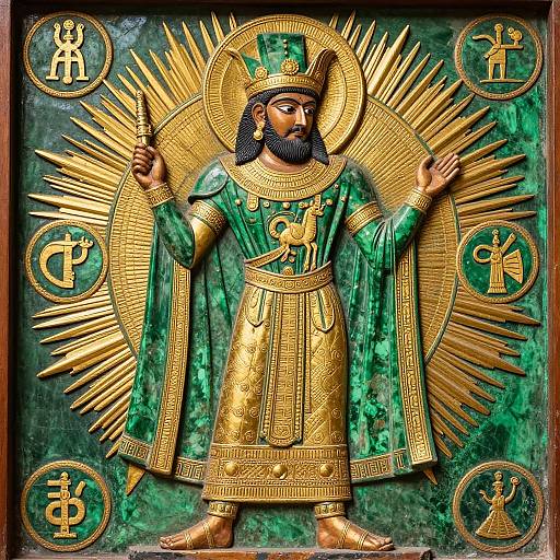 Ormazd Relief Sculpture in Persian Art