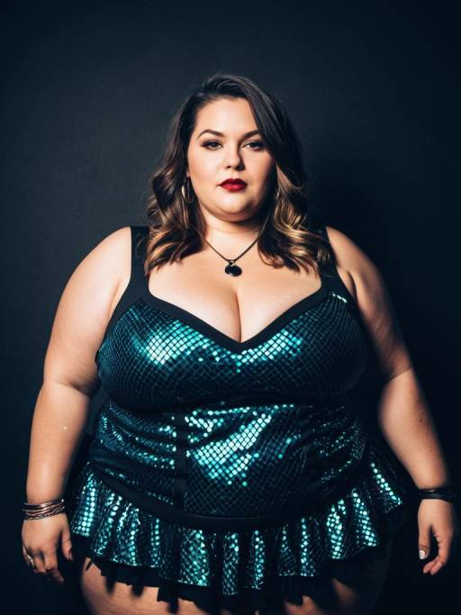 Plus Size Woman in EDM Festival Outfit