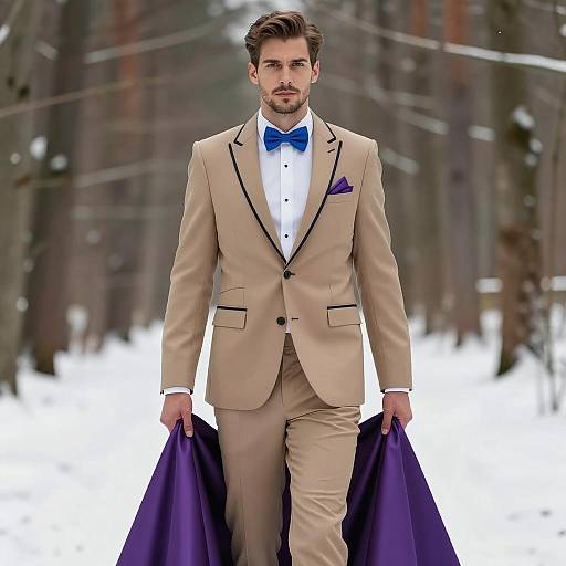Elegant Winter Wedding Fashion Portrait