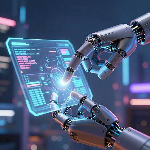 AI Fingers Manipulating Holographic Interfaces