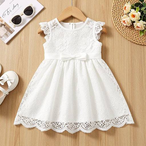 Elegant Lace Flower Baby Dress