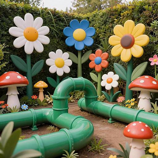 Surreal Whimsical Garden Installation