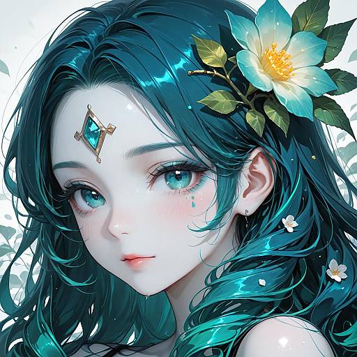 Vibrant Portrait of a Colorful Girl