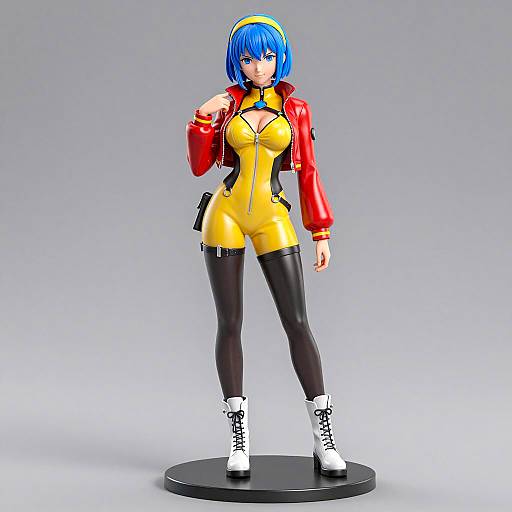 Seductive Anime Statue with Confident Pose