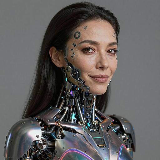 Hyperrealistic Cyberpunk Portrait of a Woman