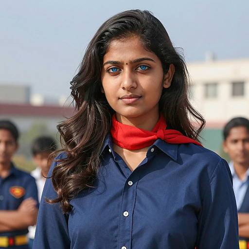 Confident Indian Woman in Superhero Costume