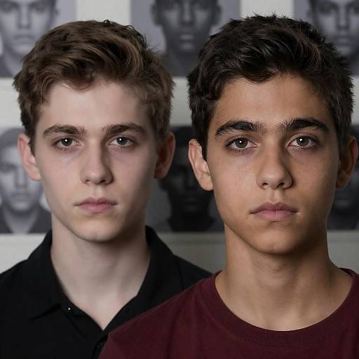 Contrast in Youthful Expressions and Colors