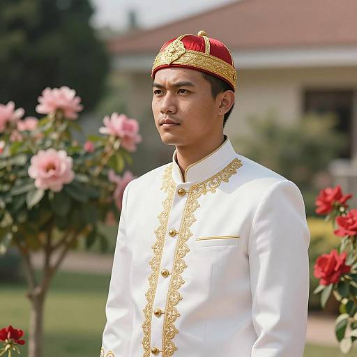 Elegant Traditional Asian Wedding Portrait