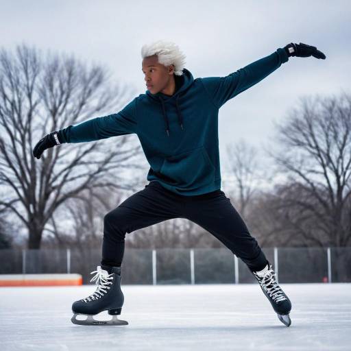 Dynamic Ice Skater in Motion