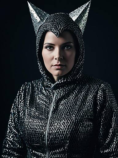 Photorealistic Woman in Lavagirl Costume Portrait