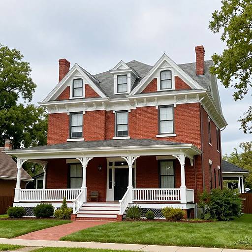 Victorian Brick House with Veranda