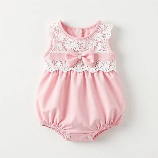 Pink Lace Newborn Infant Playsuit