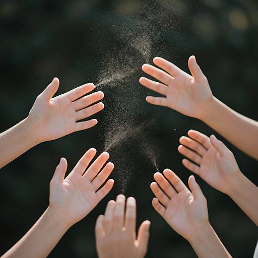 Children Creating Scent and Light Trails