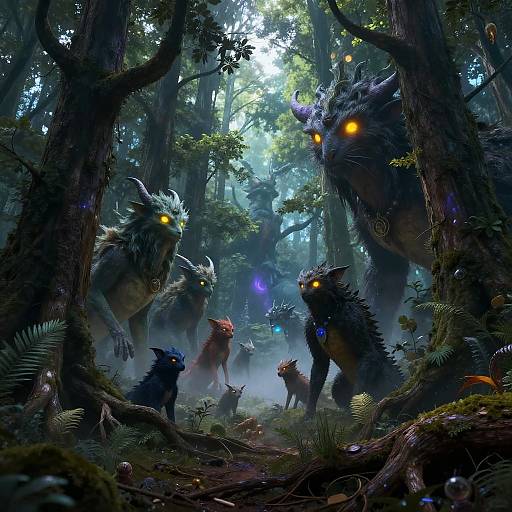 Enchanting Mythical Forest Creatures