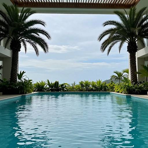 Indoor Oasis of Serene Turquoise Waters