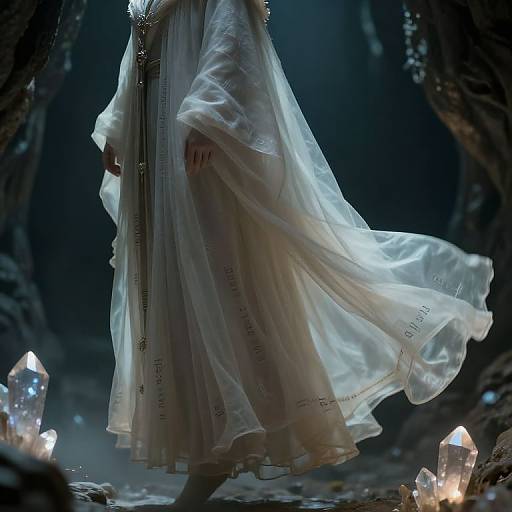 Ethereal Pale Assassin Cloak Close-up