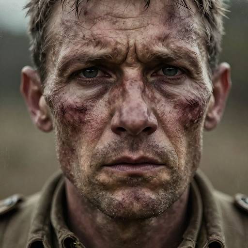 Intense War Veteran Portrait Art