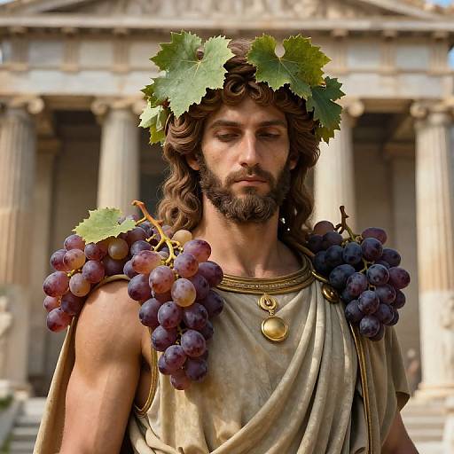 God of Grapes Fantasy Portrait