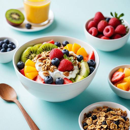 Colorful Fruit and Yogurt Breakfast Bowl