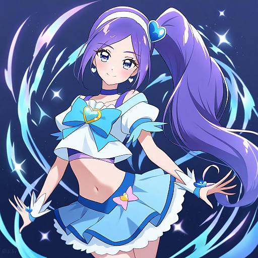 Illustration of Aono miki, precure in the style of Akahi242