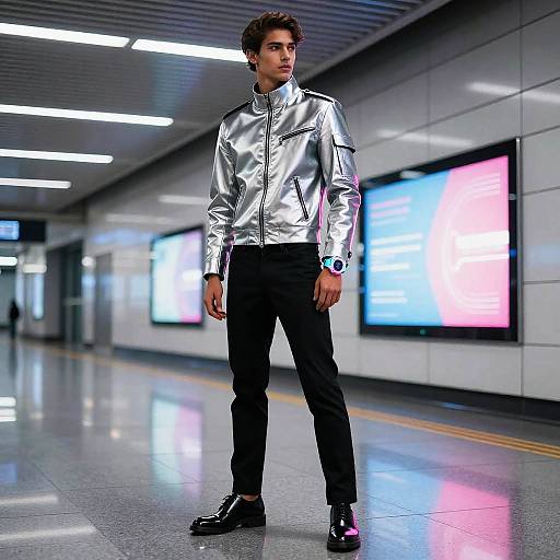 Futuristic Fashion Editorial in Transit