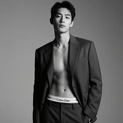 Monochrome Calvin Klein Asian Model Portrait