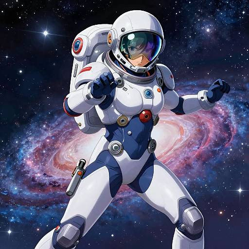 Charismatic Anime Space Explorer Design