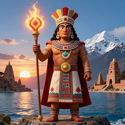 Mystical Wiracocha by Andean Sea