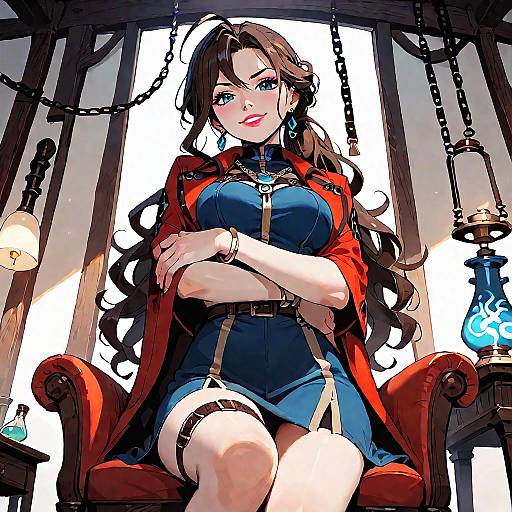 Fantasy Alchemist Girl Pinup Art