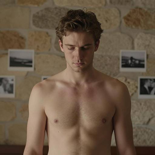 Contemplative Man in Dimly Lit Room